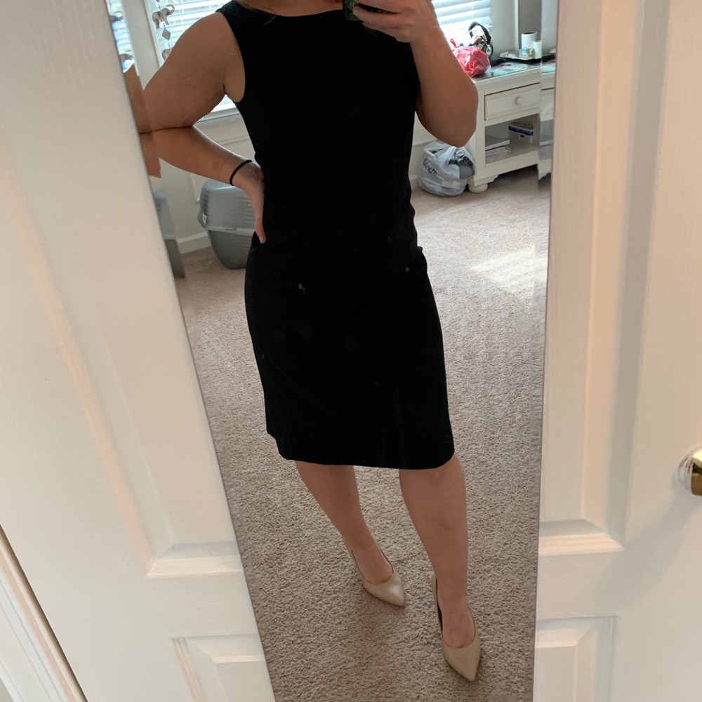 Ann Taylor Fitted Black Dress